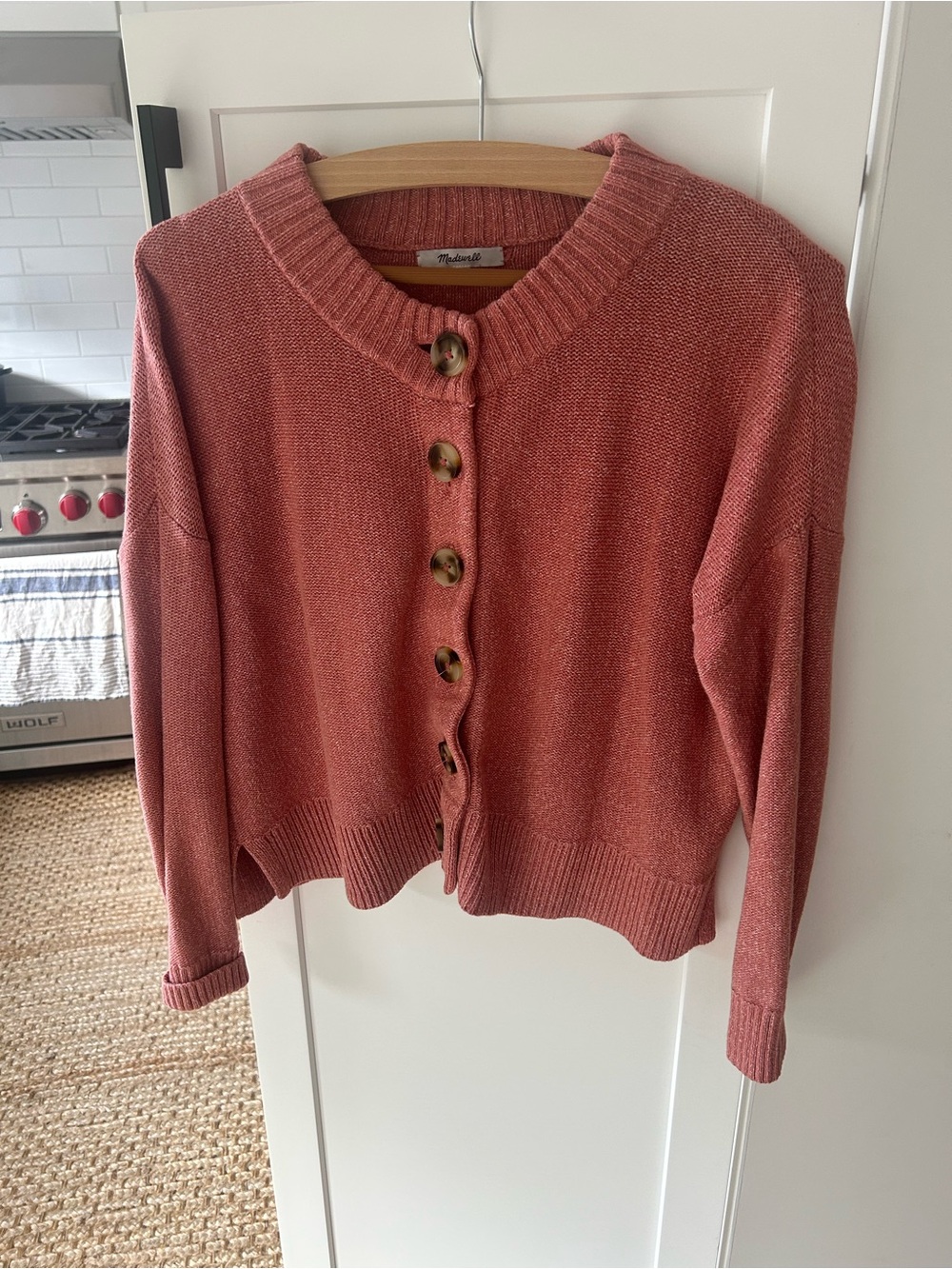 Madewell Pink Button-Up Knit Cardigan - Picture 2 of 4